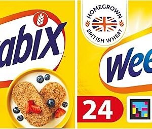 Weetabix, Breakfast, Packed with Fibre, High in Vitamin D, Low in Sugar and Salt, 24 Biscuits (430g) (Pack of 2)