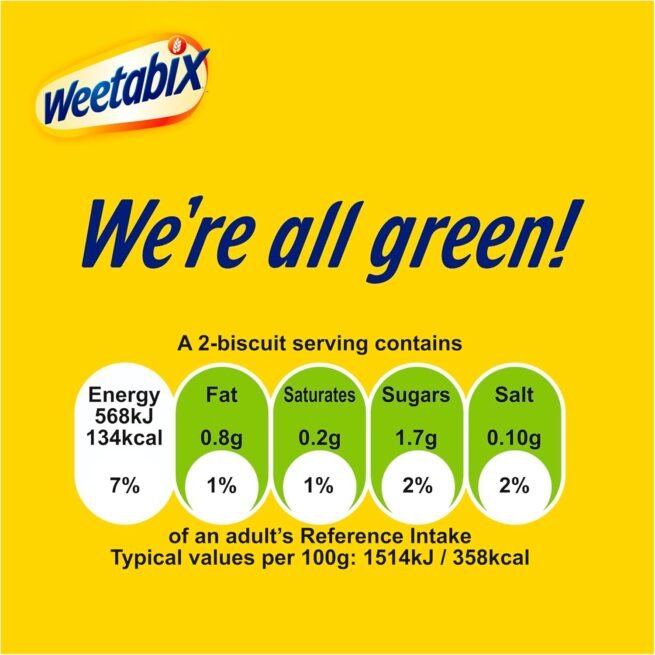 Weetabix, Breakfast, Packed with Fibre, High in Vitamin D, Low in Sugar and Salt, 24 Biscuits (430g) (Pack of 2)