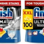 Finish Ultimate Infinity Shine Dishwasher Tablets bulk | Scent : Lemon | Size: 200 Dishwasher Tabs (100 tabs x 2) |Ultimate Clean and Shine