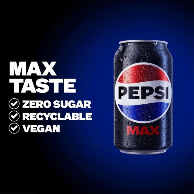 Pepsi Max No Sugar Cola Cans 24 x 330ml